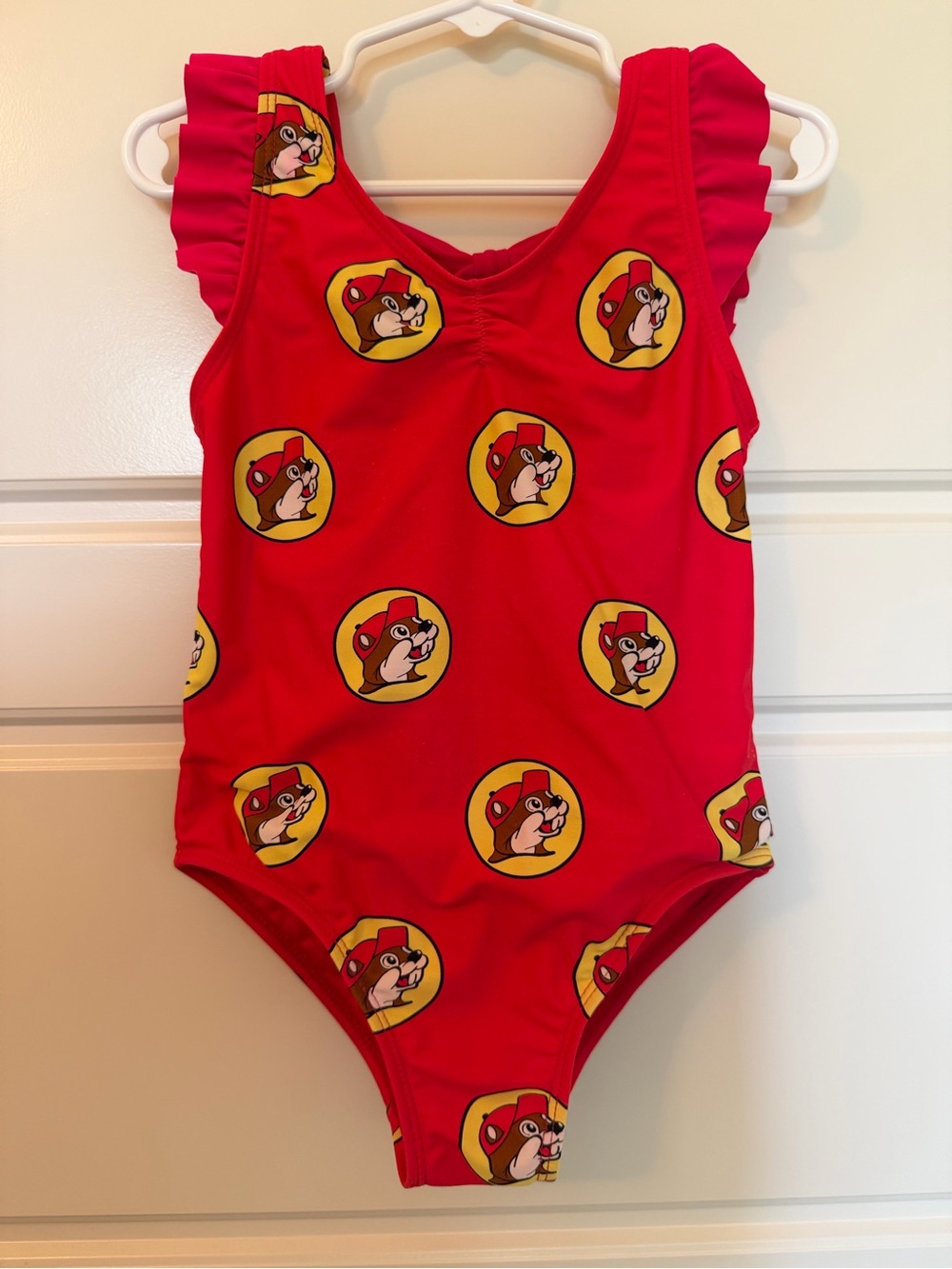 Buc-Ees One-Piece Swim Suit with Bucee Beaver Print